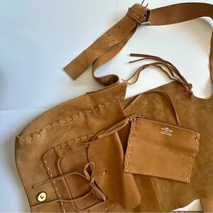 NWOT Italy suede Boho bag, Crossbody shoulder bag Tan brown
Porch